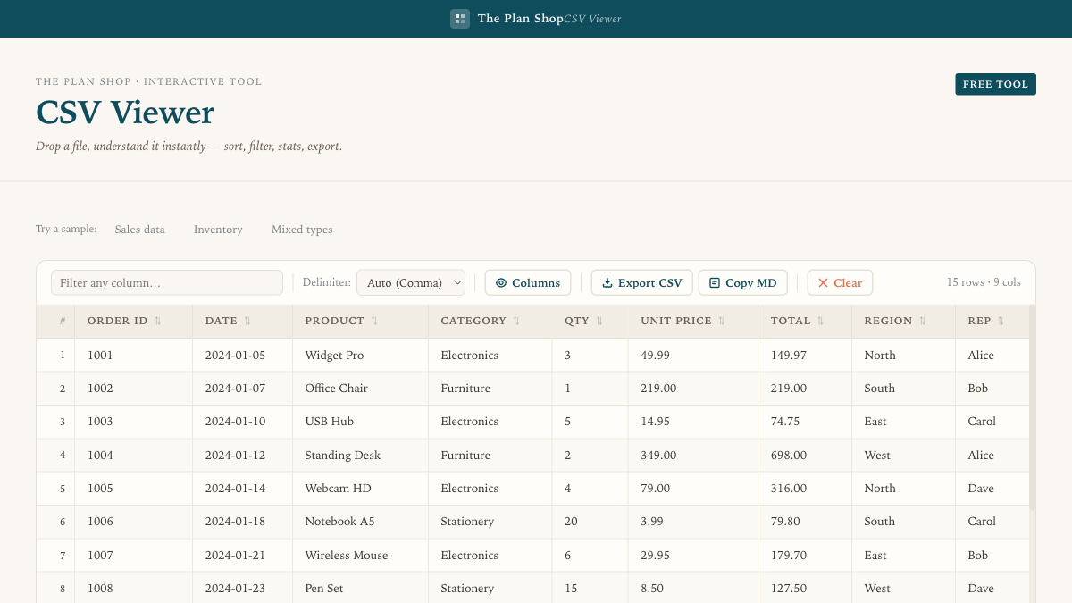 CSV Viewer