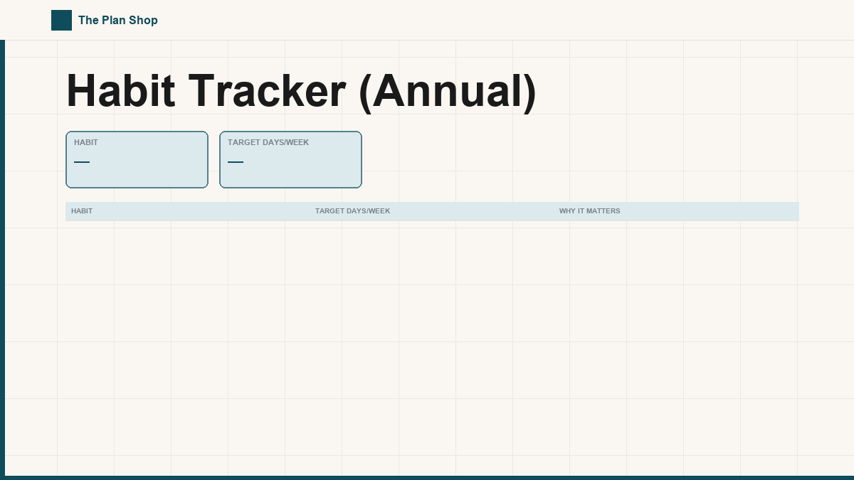 Habit Tracker (Annual)