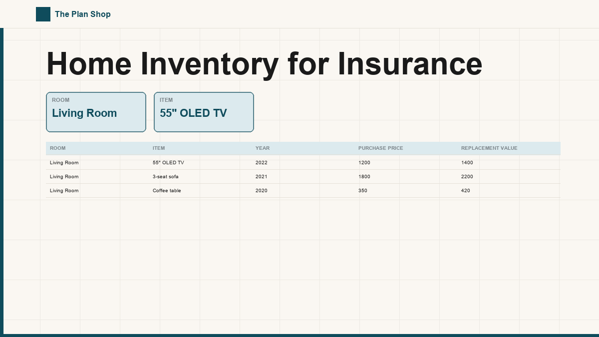 Home Inventory for Insurance