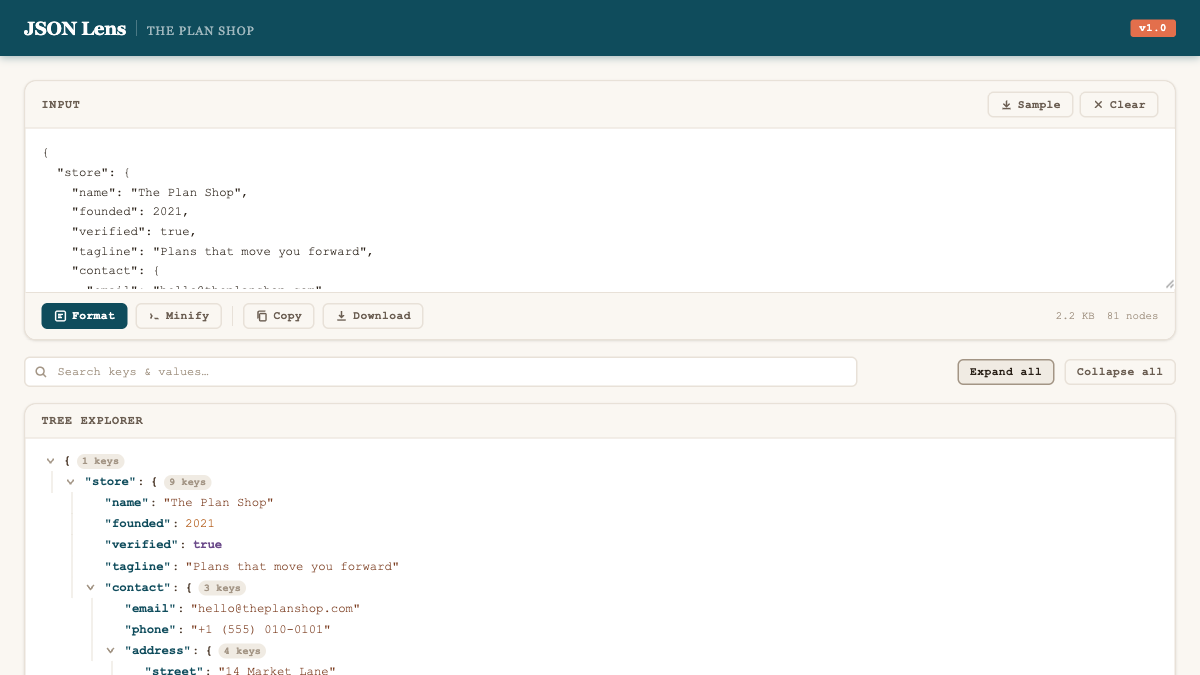 JSON Lens