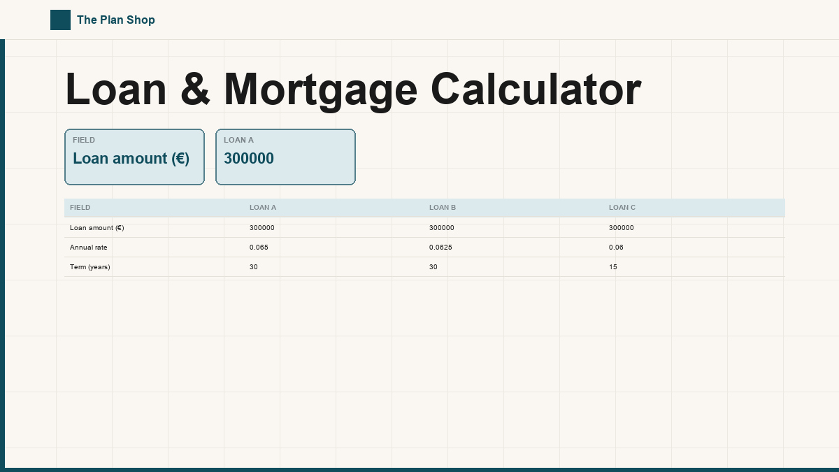 Loan & Mortgage Calculator