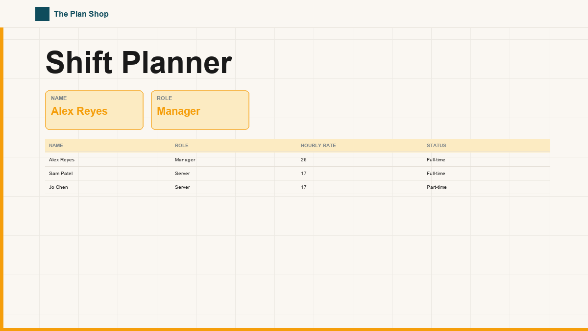 Shift Planner